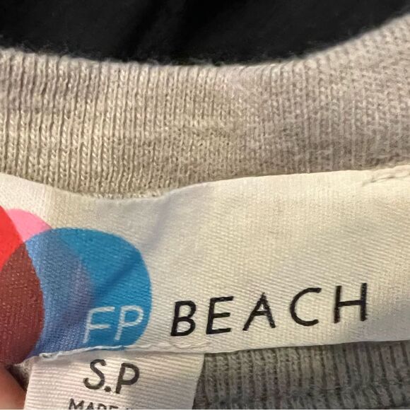 FREE PEOPLE Beach Cropped Burnout Slouchy Sweatshirt SP - Picture 7 of 8